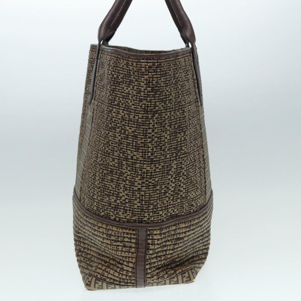 FENDI Zucchino Canvas Hand Bag Brown86480