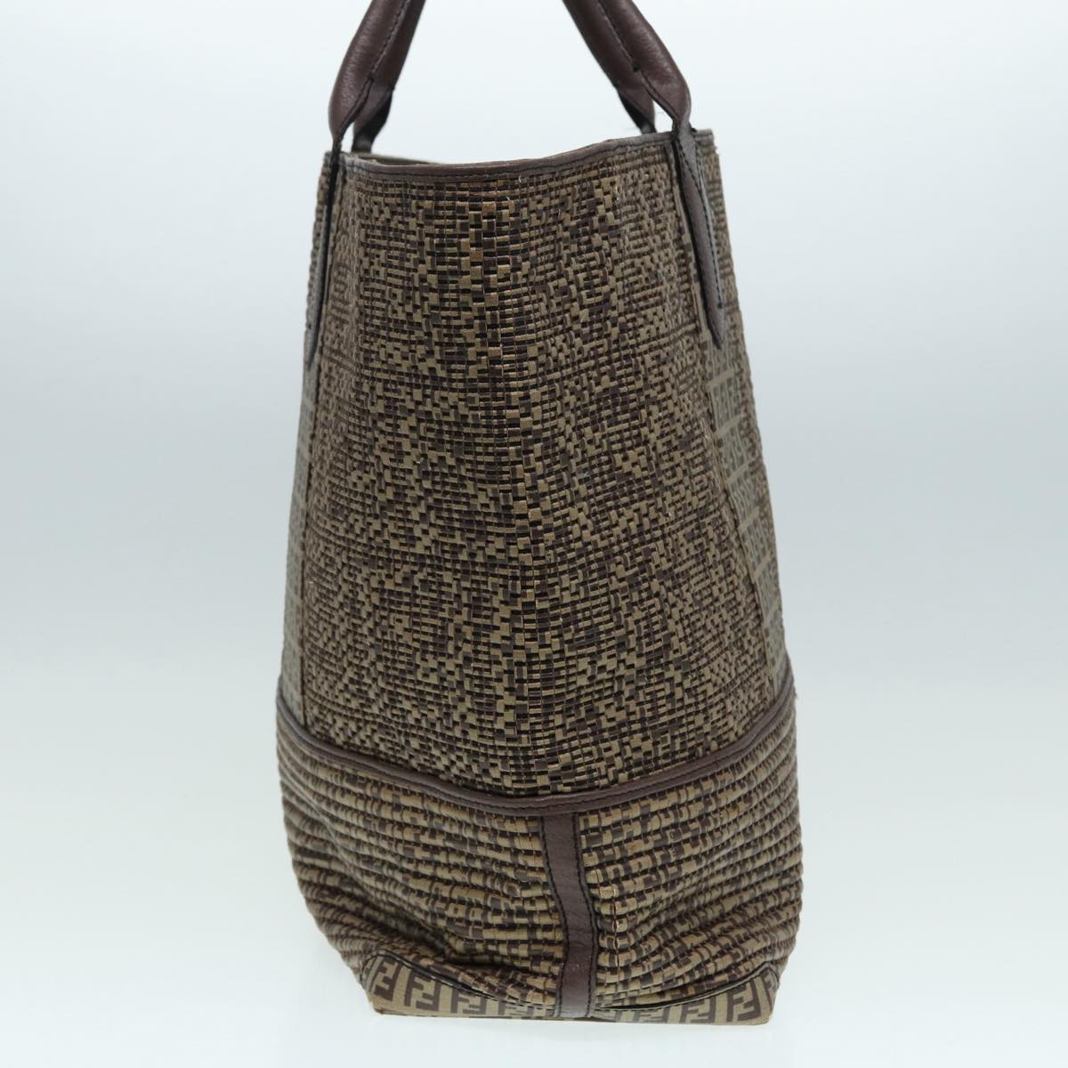 FENDI Zucchino Canvas Hand Bag Brown86480