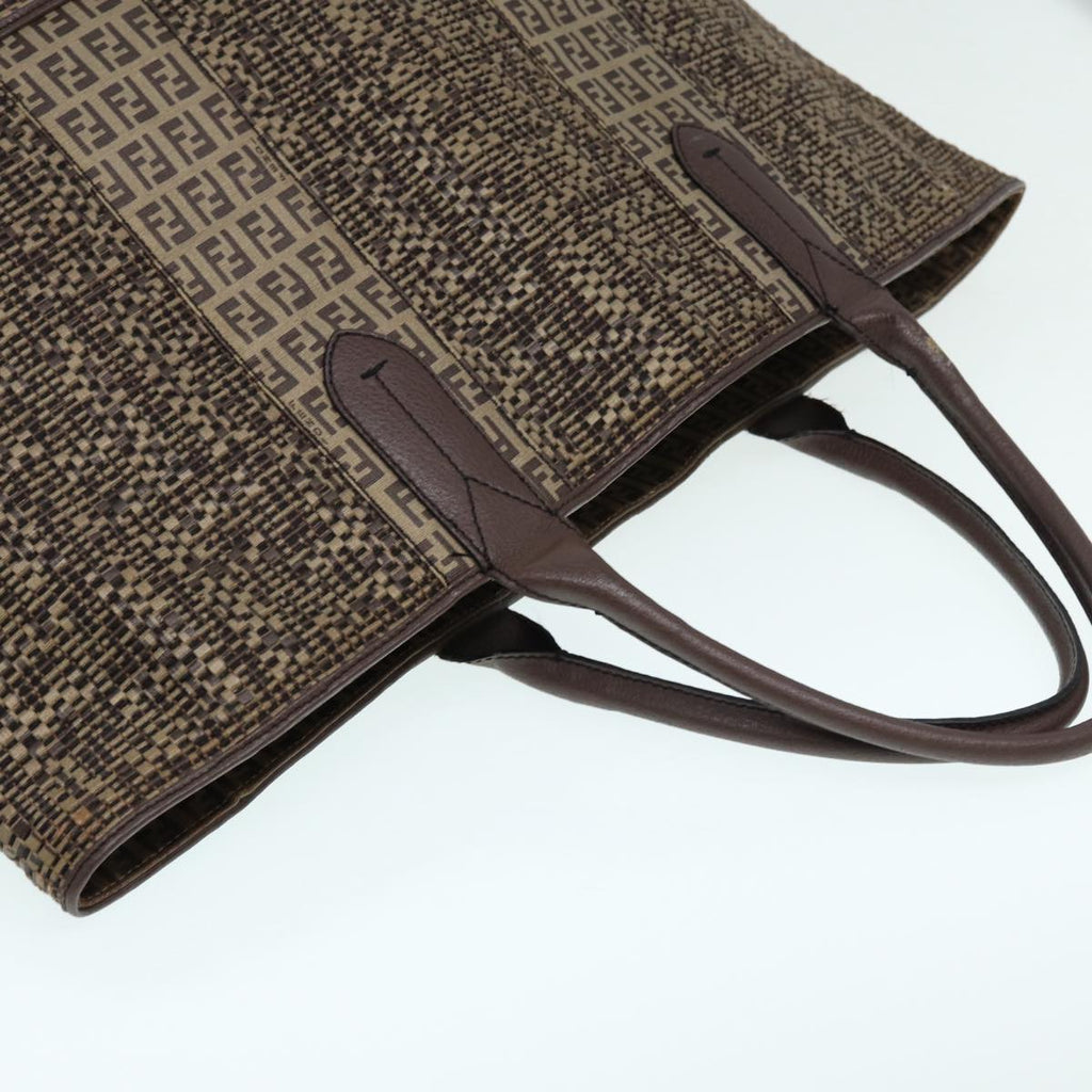 FENDI Zucchino Canvas Hand Bag Brown86480
