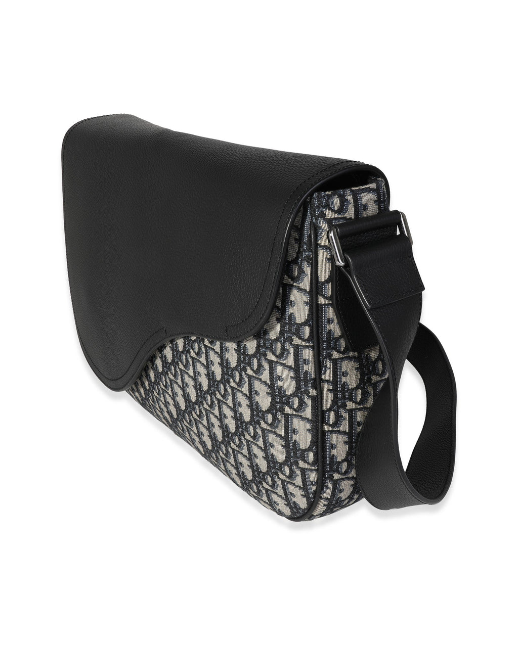 Dior Blue Oblique & Leather Saddle Messenger Bag