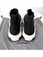 Balenciaga Speedrunner women s sneakers black and white size 35