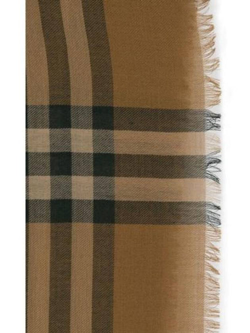 Burberry Check Lightweight Wool Scarf Nest