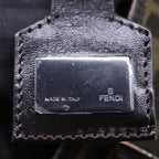 FENDI Zucca Canvas Hand Bag Brown Black Silver86924