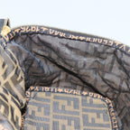 FENDI Zucca Canvas Vanity Pouch Brown Black gold86934