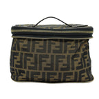 FENDI Zucca Canvas Vanity Pouch Brown Black gold86934