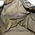 FENDI Zucca Canvas Vanity Pouch Brown Black gold86935