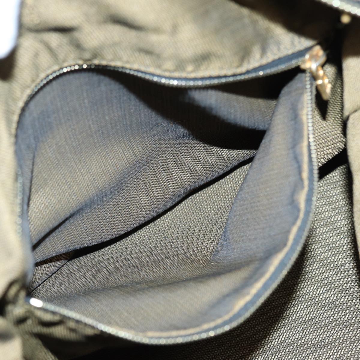 FENDI Zucca Canvas Vanity Pouch Brown Black gold86935