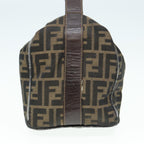 FENDI Zucca Canvas Vanity Pouch Brown Black gold86935