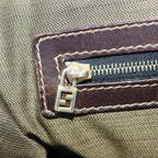 FENDI Zucca Canvas Hand Bag Brown Black gold86939