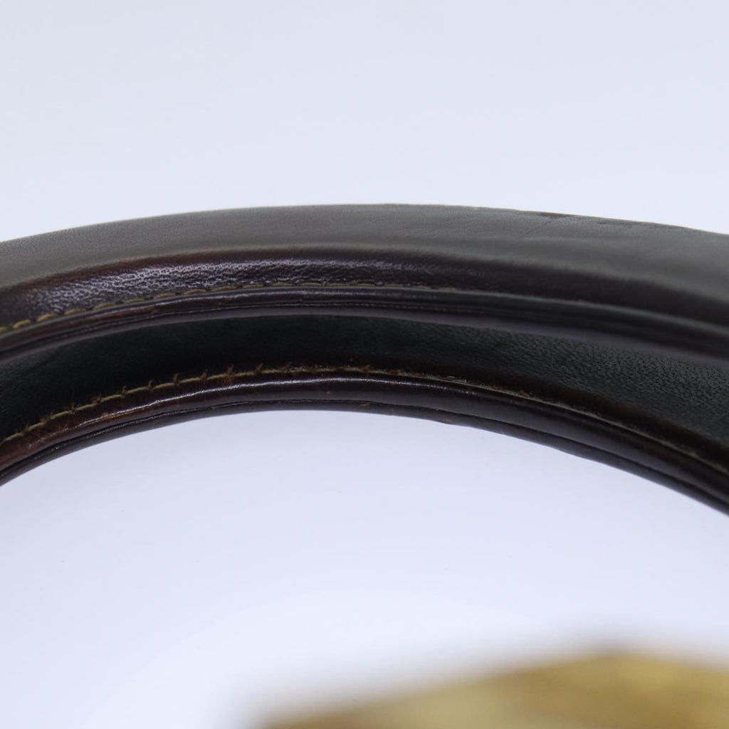 FENDI Zucca Canvas Hand Bag Brown Black gold86939