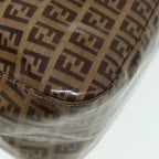 FENDI Zucchino Canvas Mamma Baguette Shoulder Bag Gold Beige86941