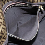FENDI Zucchino Canvas Mamma Baguette Shoulder Bag Gold Beige86941