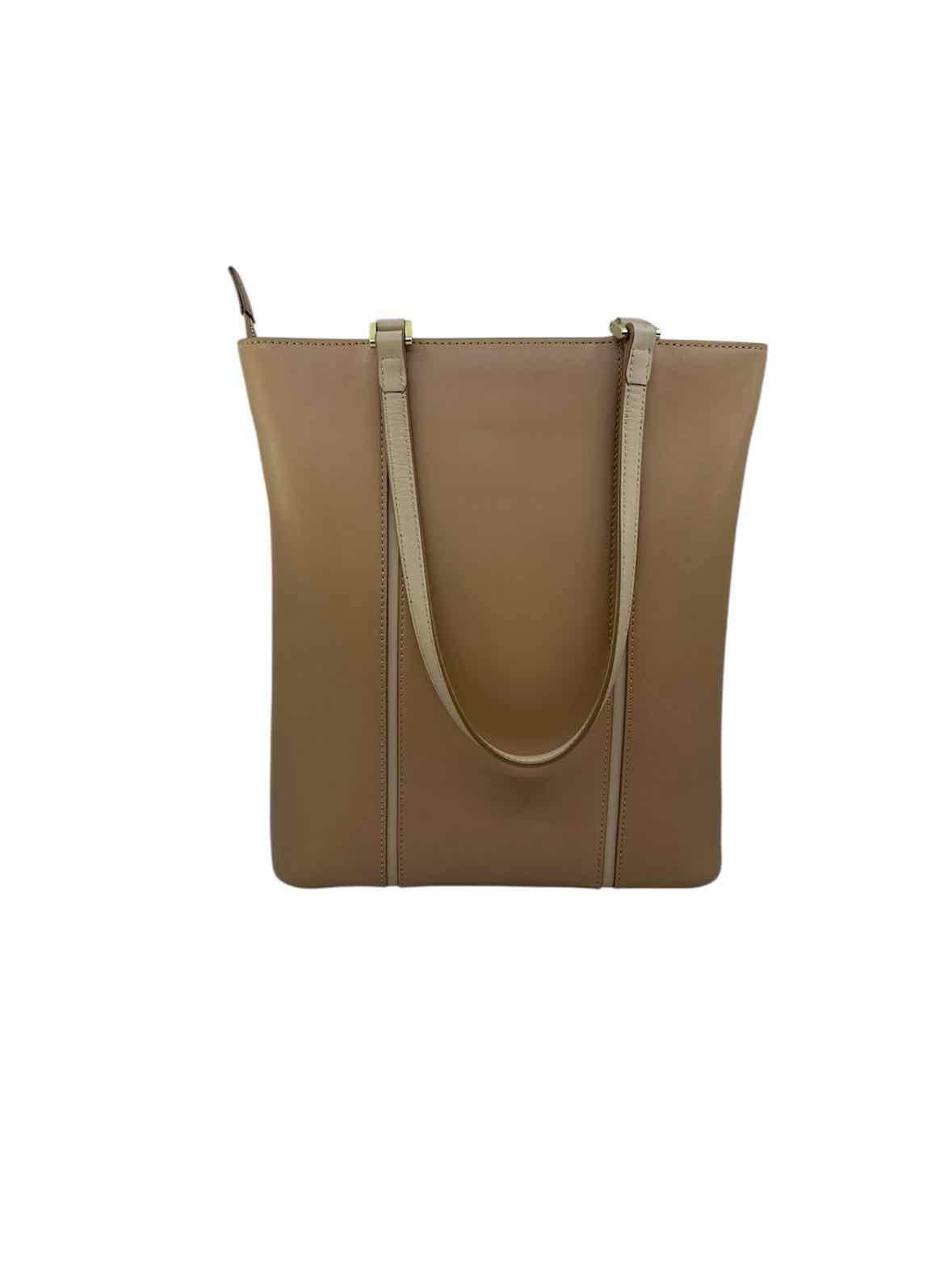 BURBERRY Camel Leather Solid Handbag