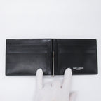 Saint Laurent SAINT LAURENT Double Fold Wallet Double Folded Wallet Leather  Black 4856300SX0E1000