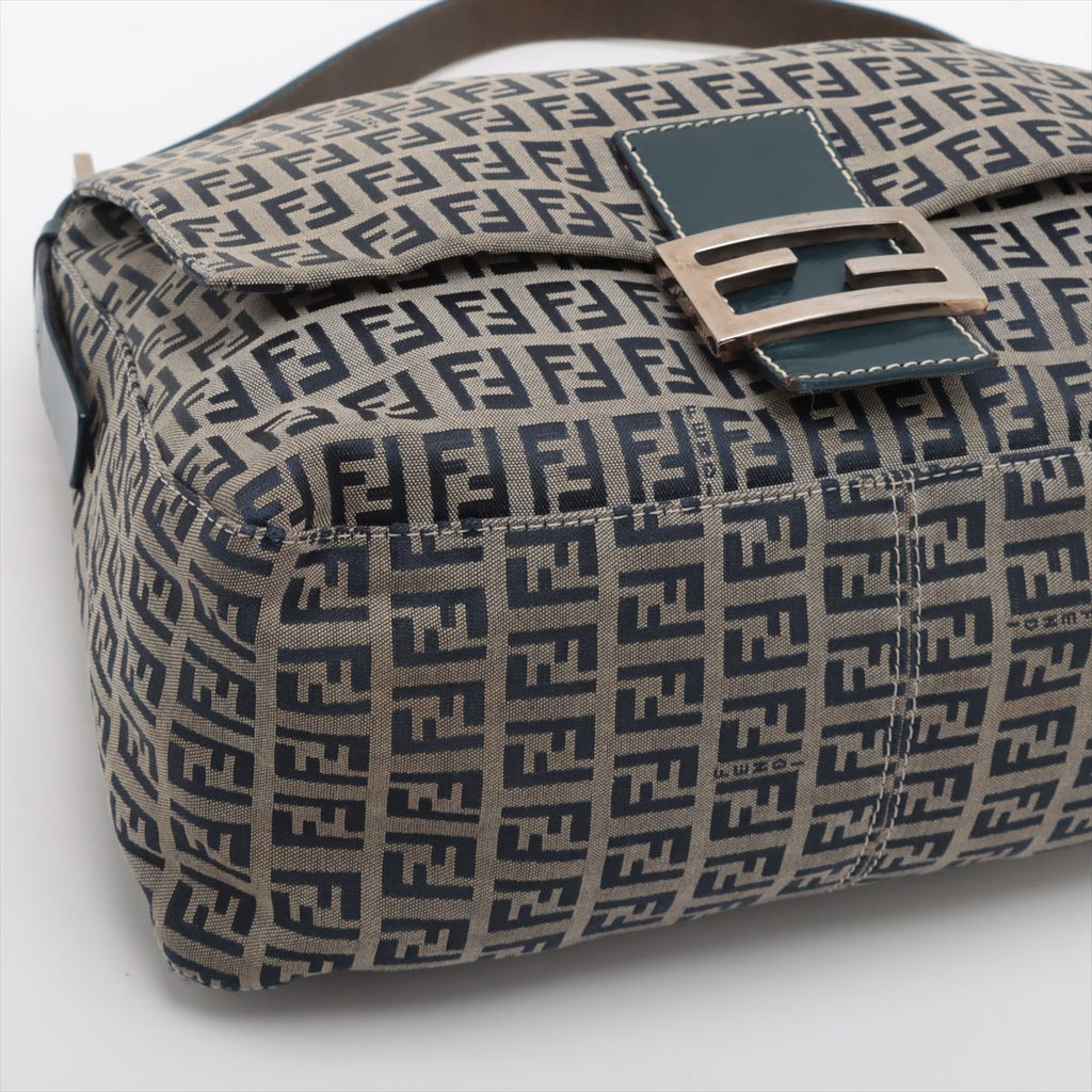 FENDI Mamma Baguette in Navy Zucca Monogram 26325