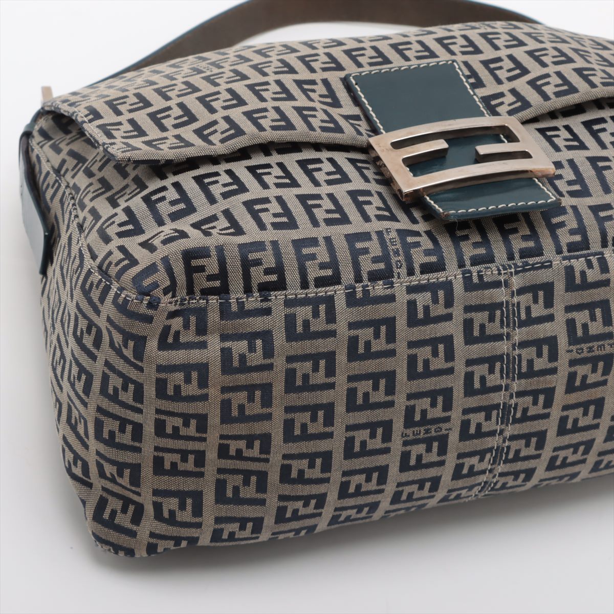 FENDI Mamma Baguette in Navy Zucca Monogram 26325