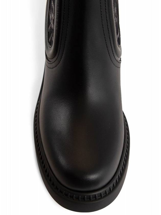 Fendi Domino Biker Middle Boots Black