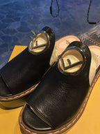 Fendi Logo Slippers Black