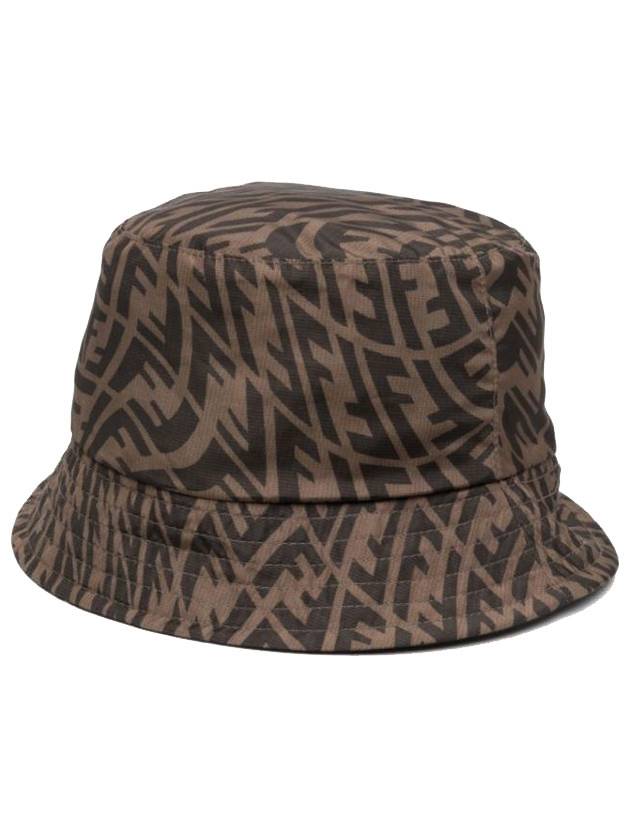 Fendi Wave Monogram Logo Bucket Hat Brown