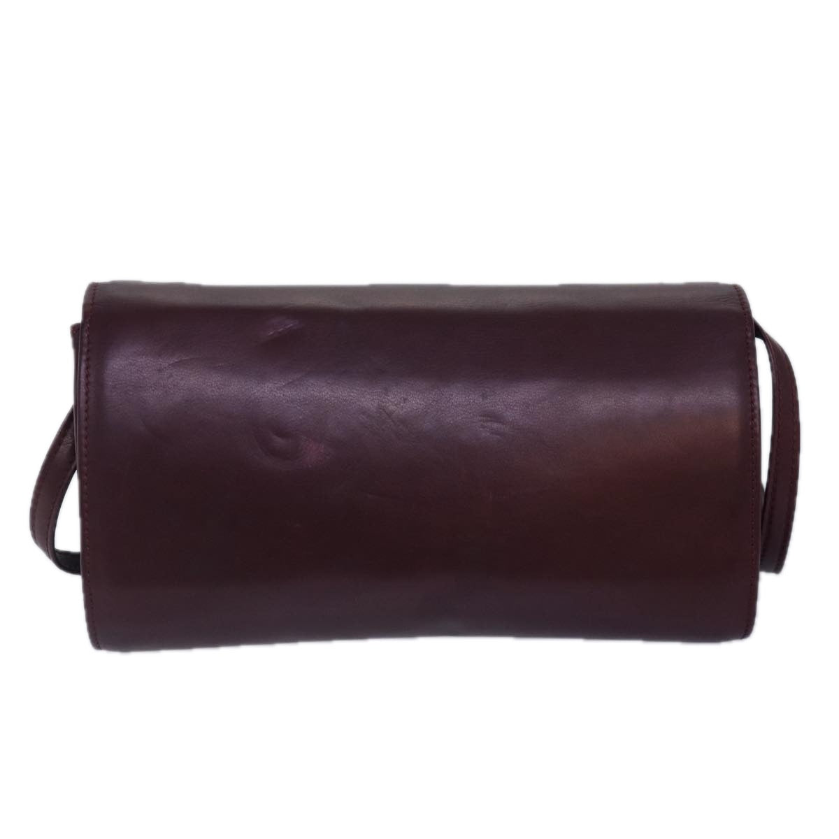 CELINE Chain Shoulder Bag Leather 2way Bordeaux Auth 87001