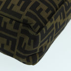 FENDI Zucca Canvas Tote Bag Brown Black Silver87107