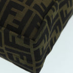 FENDI Zucca Canvas Tote Bag Brown Black Silver87107