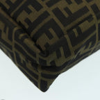 FENDI Zucca Canvas Tote Bag Brown Black Silver87107