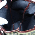 FENDI Zucca Canvas Tote Bag Brown Black Silver87107