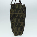 FENDI Zucca Canvas Tote Bag Brown Black Silver87107