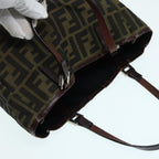 FENDI Zucca Canvas Tote Bag Brown Black Silver87107