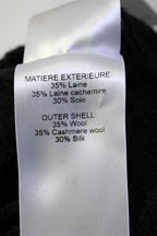 Chloe Womens Black Wool Open Knit Crew Neck Long Sleeve Sweater Dress