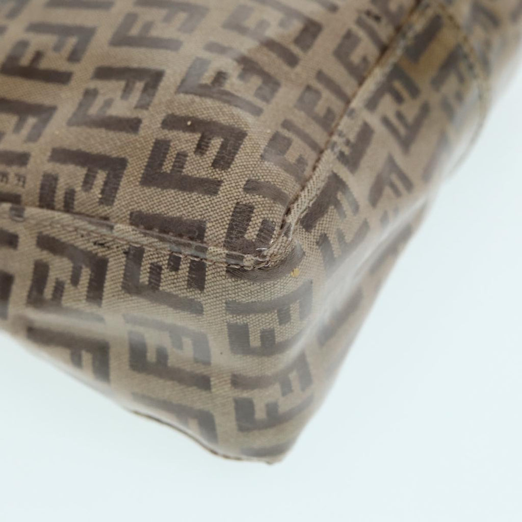 FENDI Zucchino Canvas Hand Bag Beige Gold87208