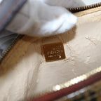 FENDI Zucchino Canvas Hand Bag Beige Gold87208