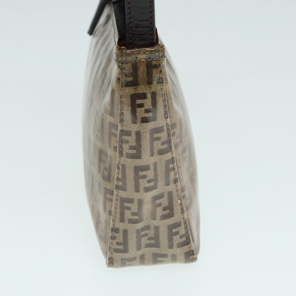 FENDI Zucchino Canvas Hand Bag Beige Gold87208