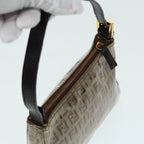 FENDI Zucchino Canvas Hand Bag Beige Gold87208