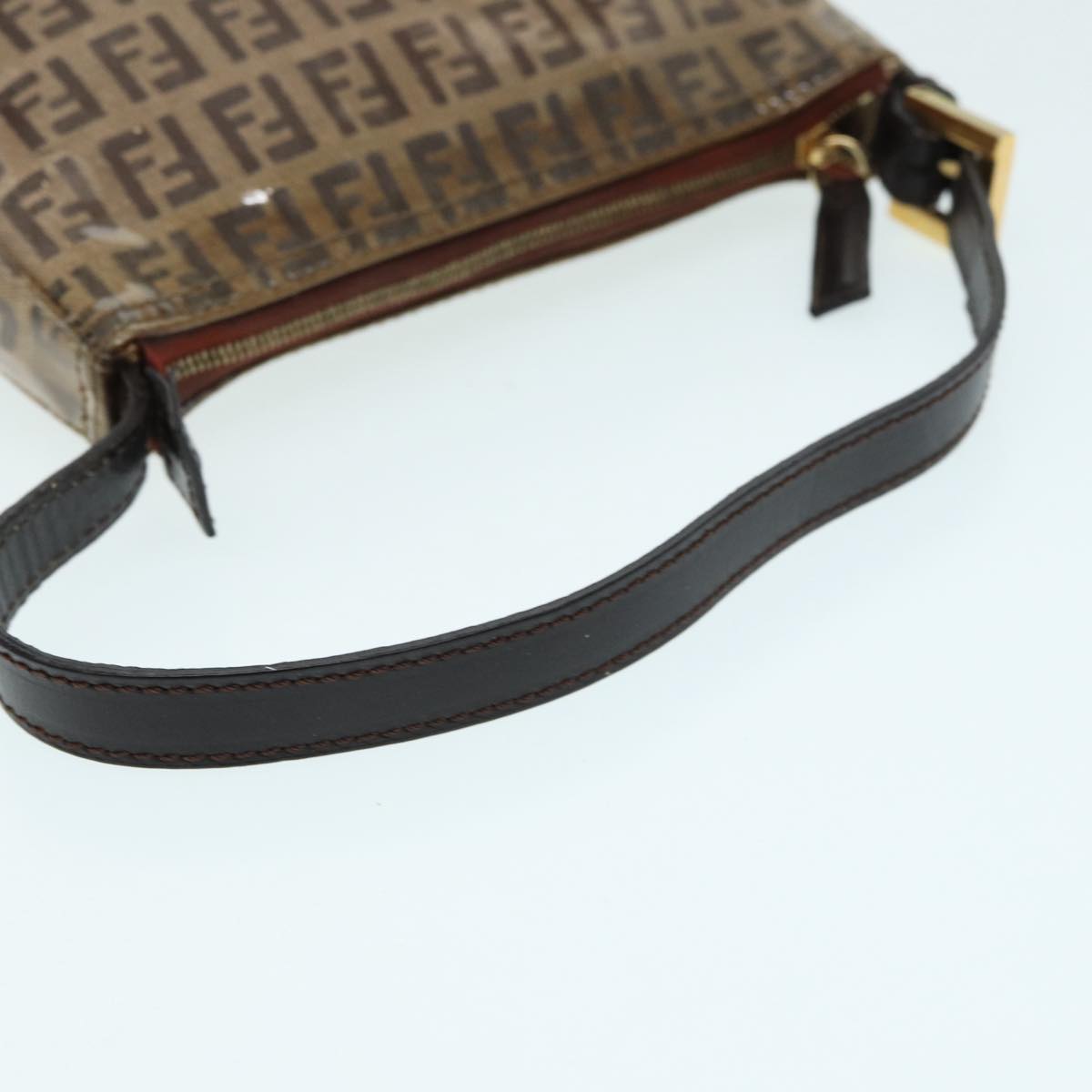 FENDI Zucchino Canvas Hand Bag Beige Gold87208