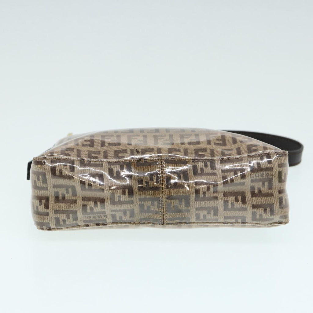 FENDI Zucchino Canvas Hand Bag Beige Gold87208