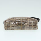 FENDI Zucchino Canvas Hand Bag Beige Gold87208