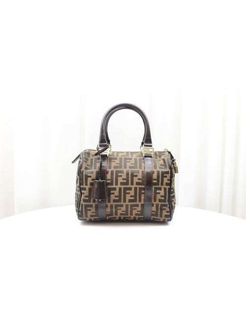 Fendi FF Logo Juca Boston Tote Bag 8BL068