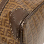 FENDI Zucchino Canvas Boston Bag Vintage Beige Brown gold87247