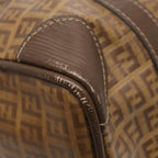 FENDI Zucchino Canvas Boston Bag Vintage Beige Brown gold87247