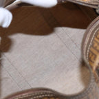 FENDI Zucchino Canvas Boston Bag Vintage Beige Brown gold87247