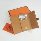 Hermes Wallet H022 Ladies Cow Leather Coffee