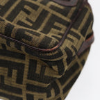FENDI Zucca Canvas Pecan Canvas Shoulder Bag 2Set Brown Beige87321