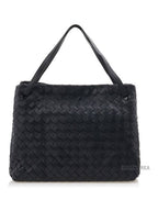 Bottega Veneta Intrecciato Large Top Handle Tote Bag Black
