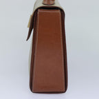 CELINE Macadam Canvas Hand Bag PVC Leather Beige Auth 87640