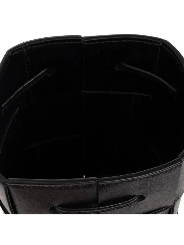 Bottega Veneta Intrecciato Cassette Small Bucket Bag Black
