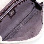 FENDI Zucca Canvas Mamma Baguette Shoulder Bag Beige Brown Silver87743