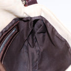 FENDI Zucca Canvas Mamma Baguette Shoulder Bag Beige Brown Silver87743