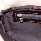 FENDI Zucca Canvas Mamma Baguette Shoulder Bag Beige Brown Silver87743